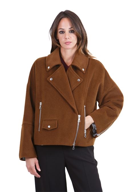 Biker coat ALYSI | Cappotti | 154944-A4230CHOCO