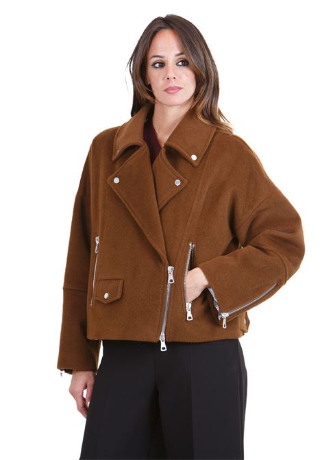 Biker coat ALYSI | Cappotti | 154944-A4230CHOCO