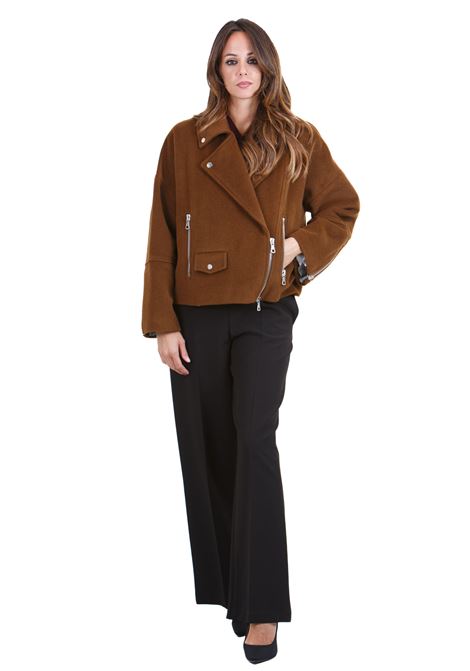 Biker coat ALYSI | Cappotti | 154944-A4230CHOCO