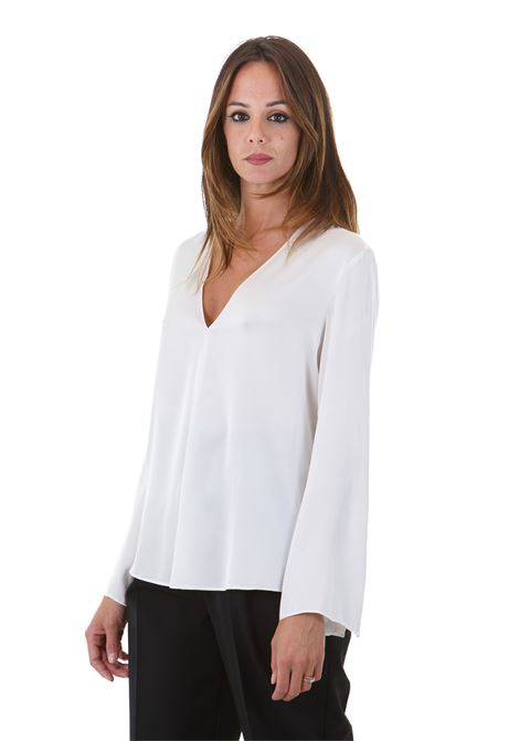 Blusa scollo a V in raso JUCCA | Bluse | J4012017/L/03B045