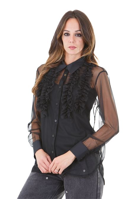 Camicia con dettagli in tulle KAOS | Camicie | QI1TZ0220001