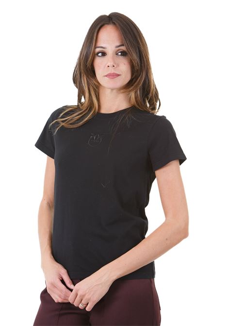 Bussolotto T-shirt maniche corte logo ricamato PINKO | T- Shirt | 100355-A227-BUSSOLOTTOZ99