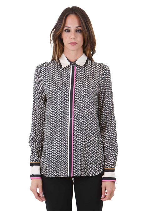 NEW NORA CAMICIA IN TWILL STAMPATO PINKO | Camicie | 104011-A24Z-NEWNORACZ5