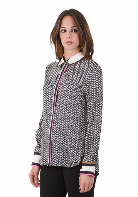 NEW NORA CAMICIA IN TWILL STAMPATO PINKO | Camicie | 104011-A24Z-NEWNORACZ5