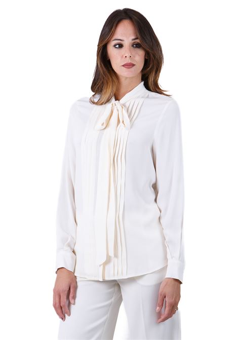 Doroty camicia con fiocco manica lunga con pieghe sul davanti SEMICOUTURE | Bluse | DOROTY-Y4WU20A05-1