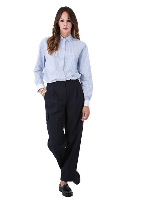 Pantaloni Giusy tasconato, gamba con piega stiro SEMICOUTURE | Pantaloni | GIUSY-Y4WI18K61-0