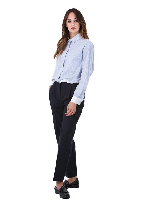 Pantaloni Giusy tasconato, gamba con piega stiro SEMICOUTURE | Pantaloni | GIUSY-Y4WI18K61-0