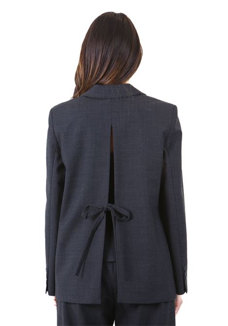 Blazer Luisa con ampia apertura sul retro con fiocco SEMICOUTURE | Blazer | LUISA-Y4WI08Y49-0