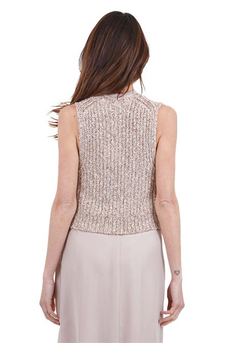 PAILLETTES TRICOT ALYSI | Gilet | 205402-P5006NOCE