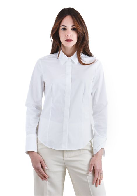 Camicia slim a maniche lunghe con abbottonatura davanti nascosta DONDUP | Camicie | DC397-PS0012DXXX000