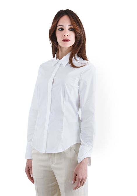 Camicia slim a maniche lunghe con abbottonatura davanti nascosta DONDUP | Camicie | DC397-PS0012DXXX000