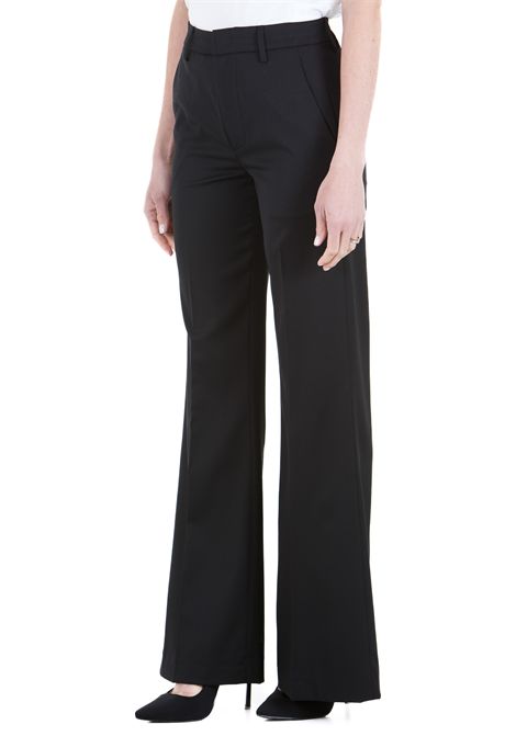 Janice pantalone nero slim sul bacino e a zampa in fondo DONDUP | Pantaloni | DP771-WS0110DXXX-JANICE999