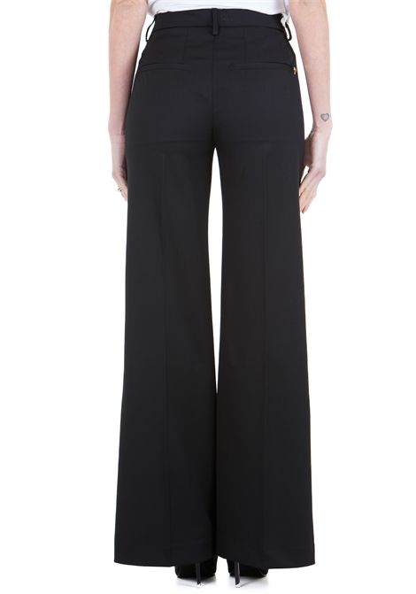 Janice pantalone nero slim sul bacino e a zampa in fondo DONDUP | Pantaloni | DP771-WS0110DXXX-JANICE999