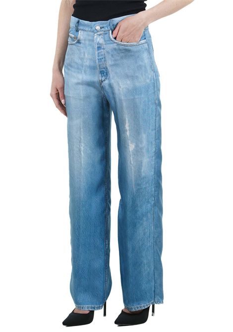 OVER SETA EFFETTO JEANS JUCCA | Pantaloni | J4154056/29998