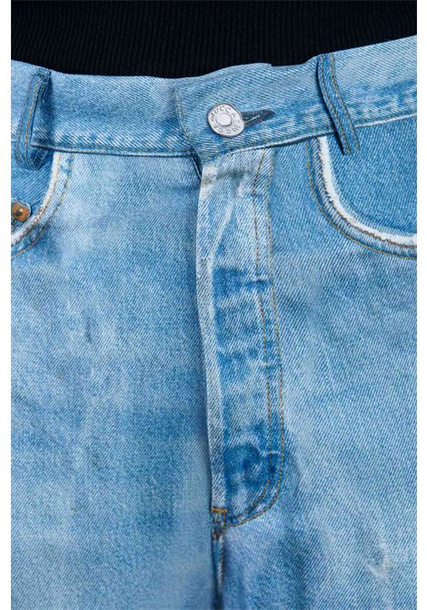 OVER SETA EFFETTO JEANS JUCCA | Pantaloni | J4154056/29998