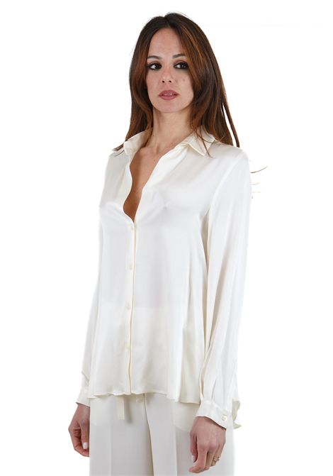 Ava camicia in rasetto con spacchetti laterali SEMICOUTURE | Camicie | AVA-Y5SM03A23-0