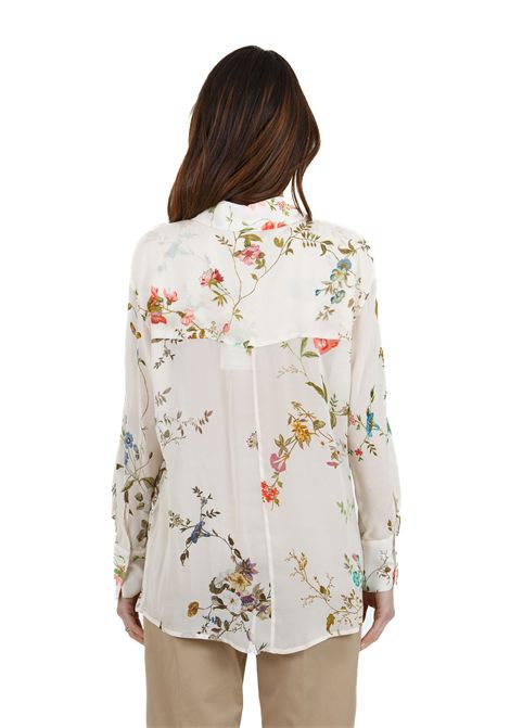 Camicia Tiffany in georgette stampa fiori SEMICOUTURE | Camicie | TIFFANY-S5SS32FLW22